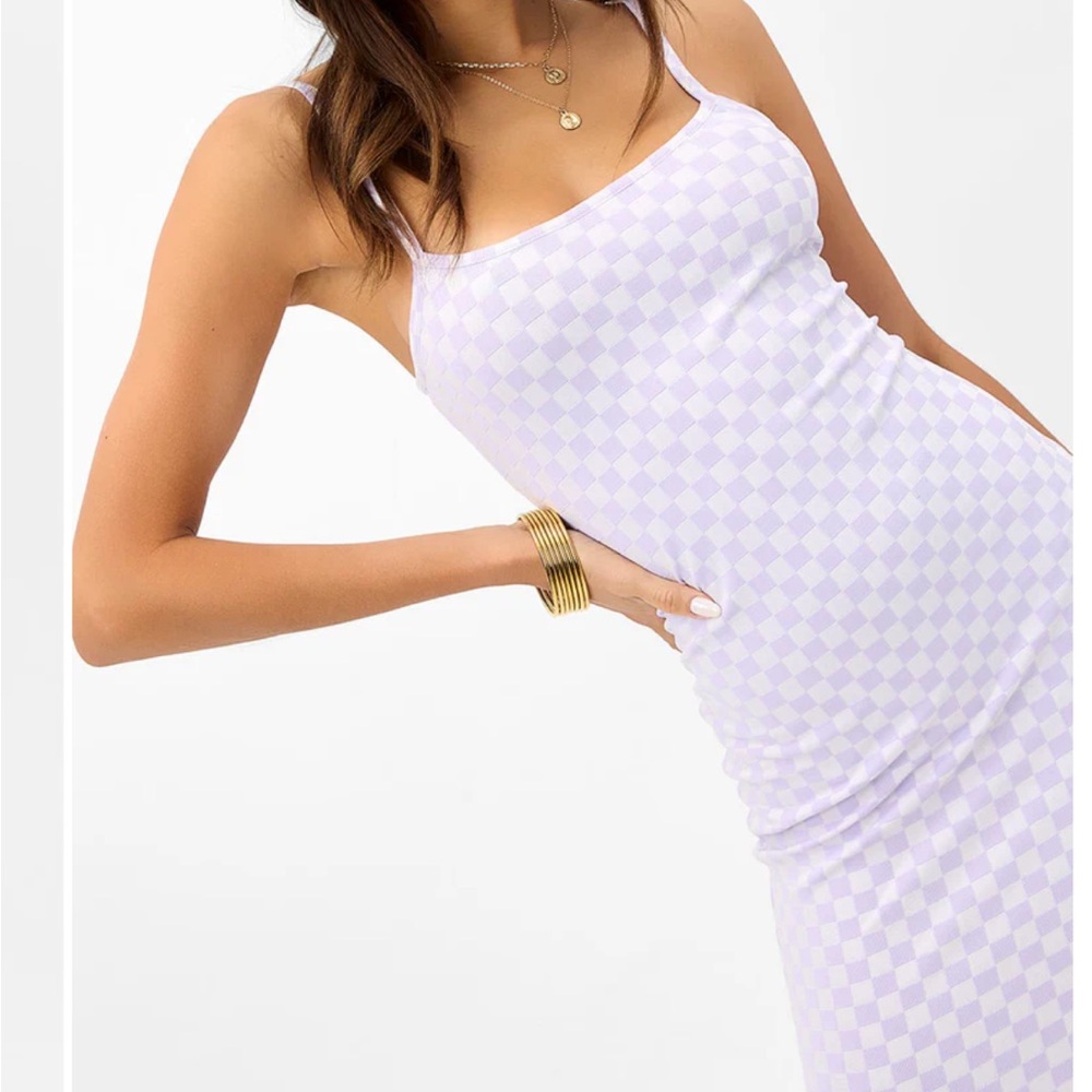 NWT Frankie’s Bikinis Quinn Checkered Dress